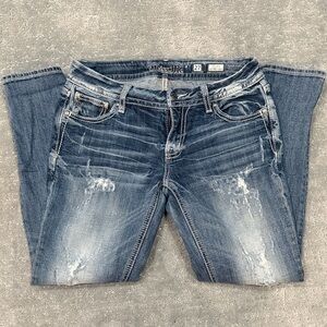 Miss Me Women's Faded Blue Skinny Jeans